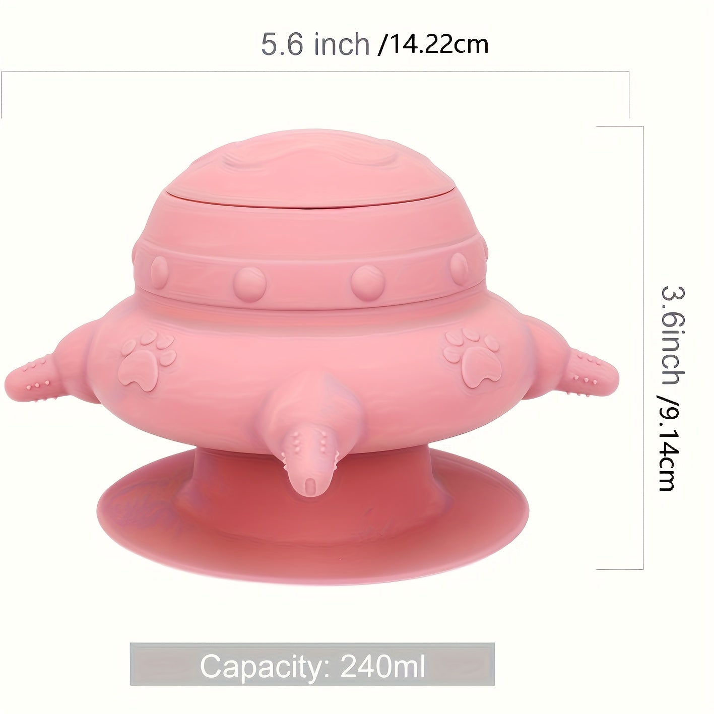 Silicone Feeder for Multiple Kittens & Puppies, Rubber Milk Powder Replacement Station with 4 Teats