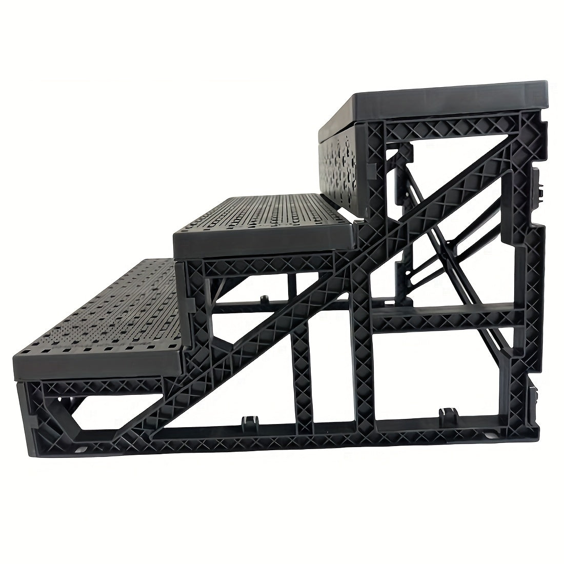 3-Step Wool Felt Pet Stairs for Small Dogs & Cats - Portable Ramp with Non-Slip Removable Cover