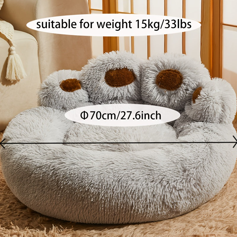 Bear Paw Plush Pet Bed - rarefrenchies