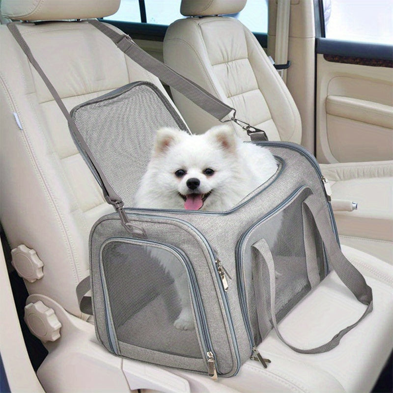 25Lbs Large Soft Sided Cat and Pet Carrier - Collapsible, Waterproof, Travel-Friendly, and Spacious Carrier for Cats and Puppies