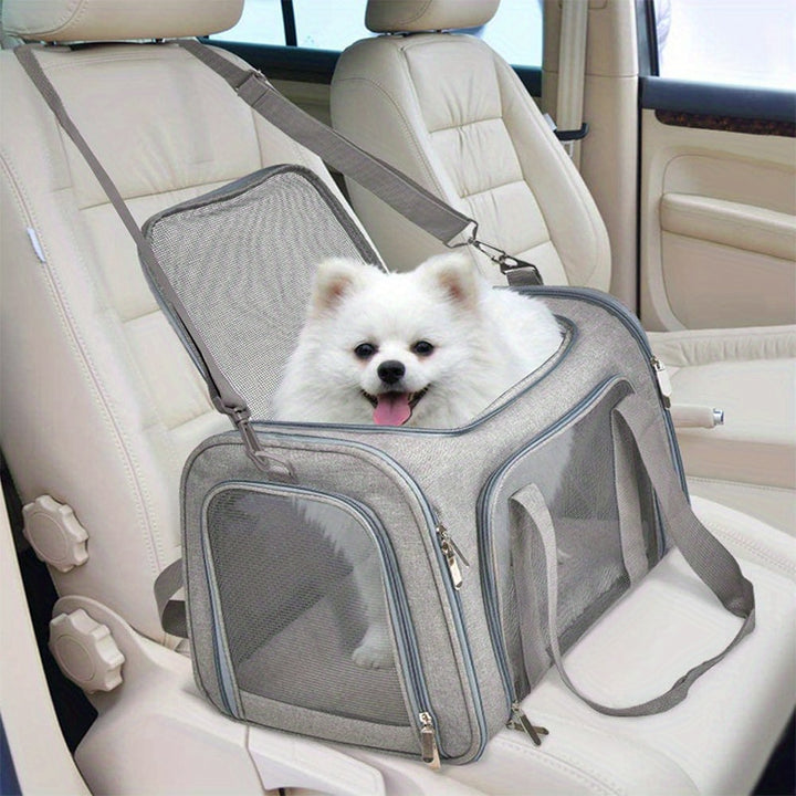 25Lbs Large Soft Sided Cat and Pet Carrier - Collapsible, Waterproof, Travel-Friendly, and Spacious Carrier for Cats and Puppies