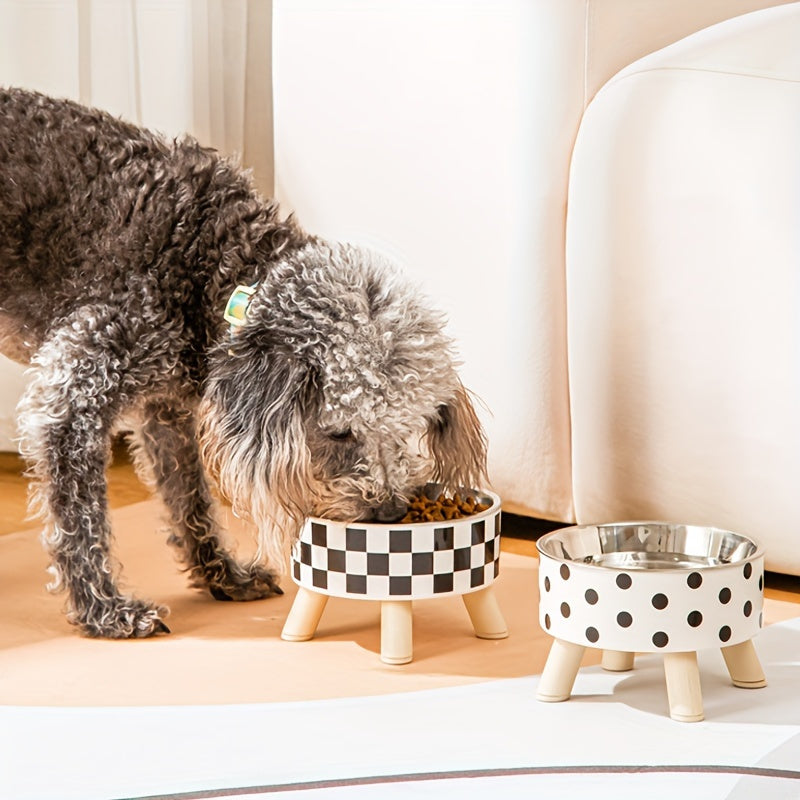 2PC/ Elevated Pet Feeding Bowl Stainless Steel