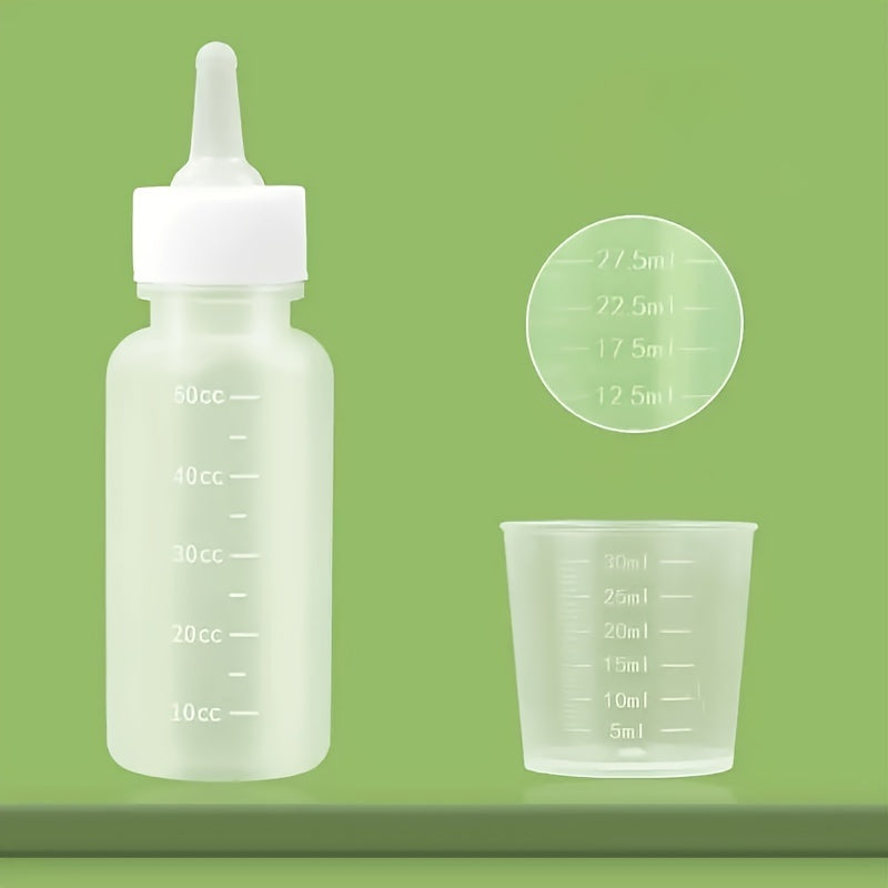 Puppy & Kitten Nursing Kit - Soft Silicone Pet Feeding Bottle & Syringes with Measurement Markings