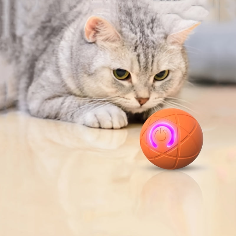 Smart Dog Toy Ball - Automatic Moving, USB Rechargeable, Geometric Pattern, Plastic