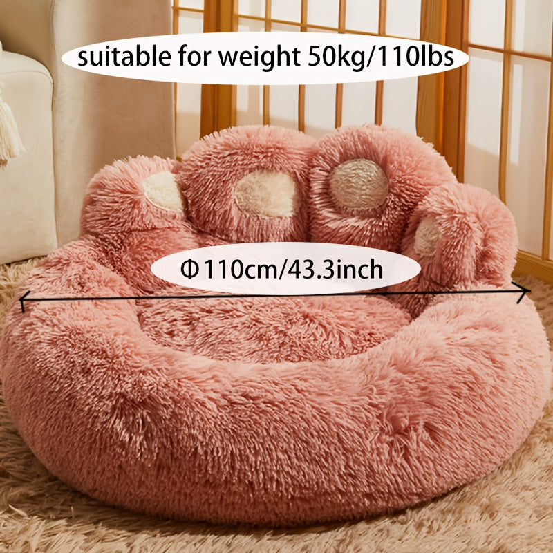 Bear Paw Plush Pet Bed - rarefrenchies
