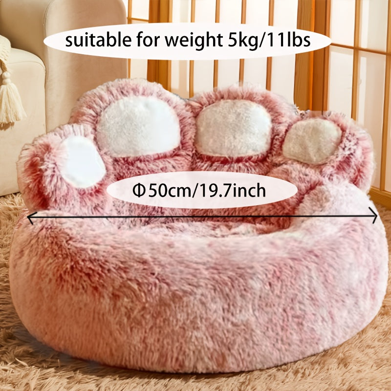 Bear Paw Plush Pet Bed - rarefrenchies