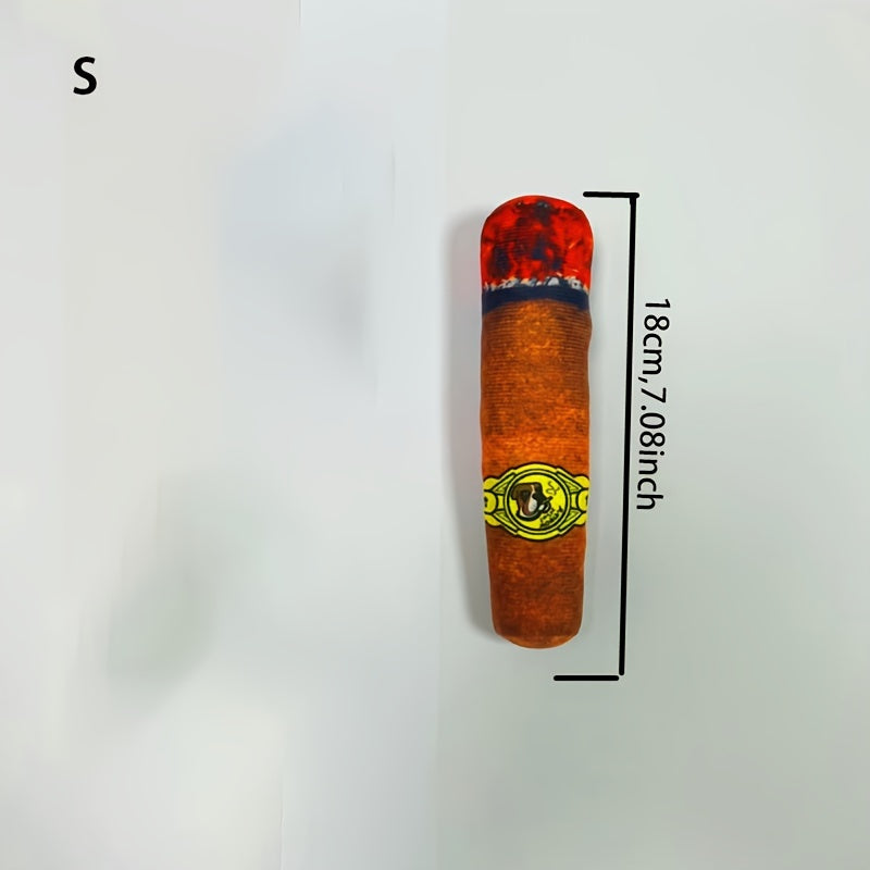 Cigar Pet Plush Toy - Interactive Squeak Toys for Dogs