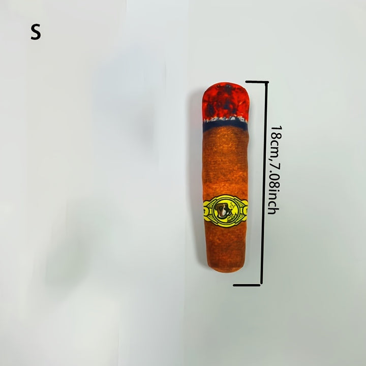 Cigar Pet Plush Toy - Interactive Squeak Toys for Dogs