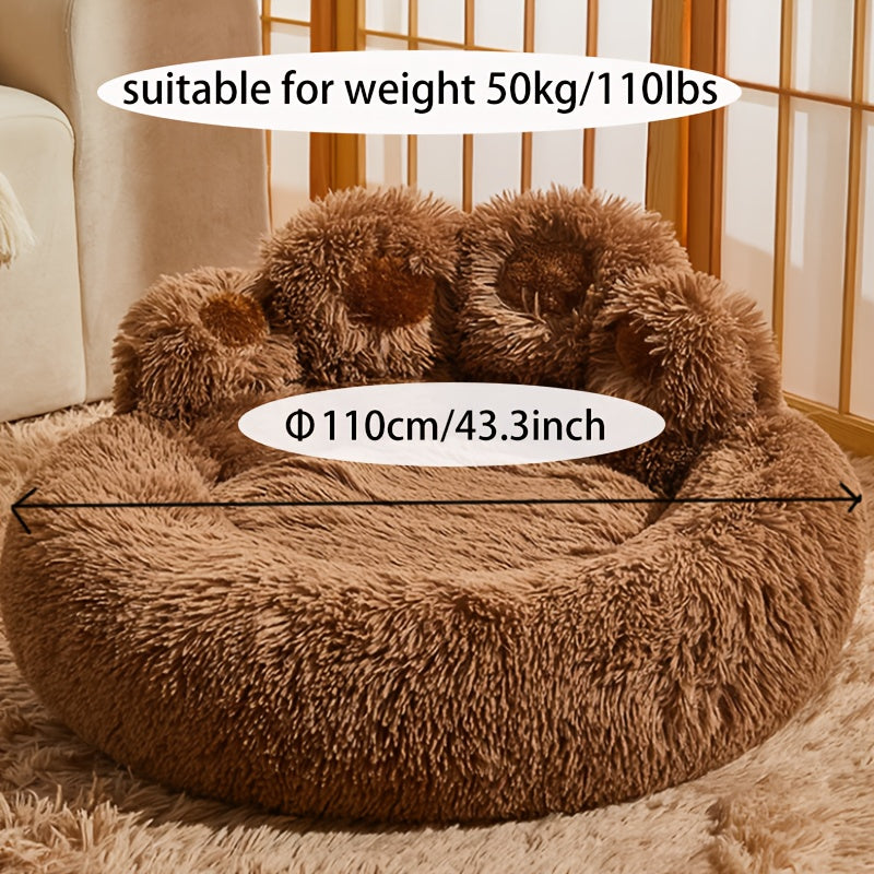 Bear Paw Plush Pet Bed - rarefrenchies