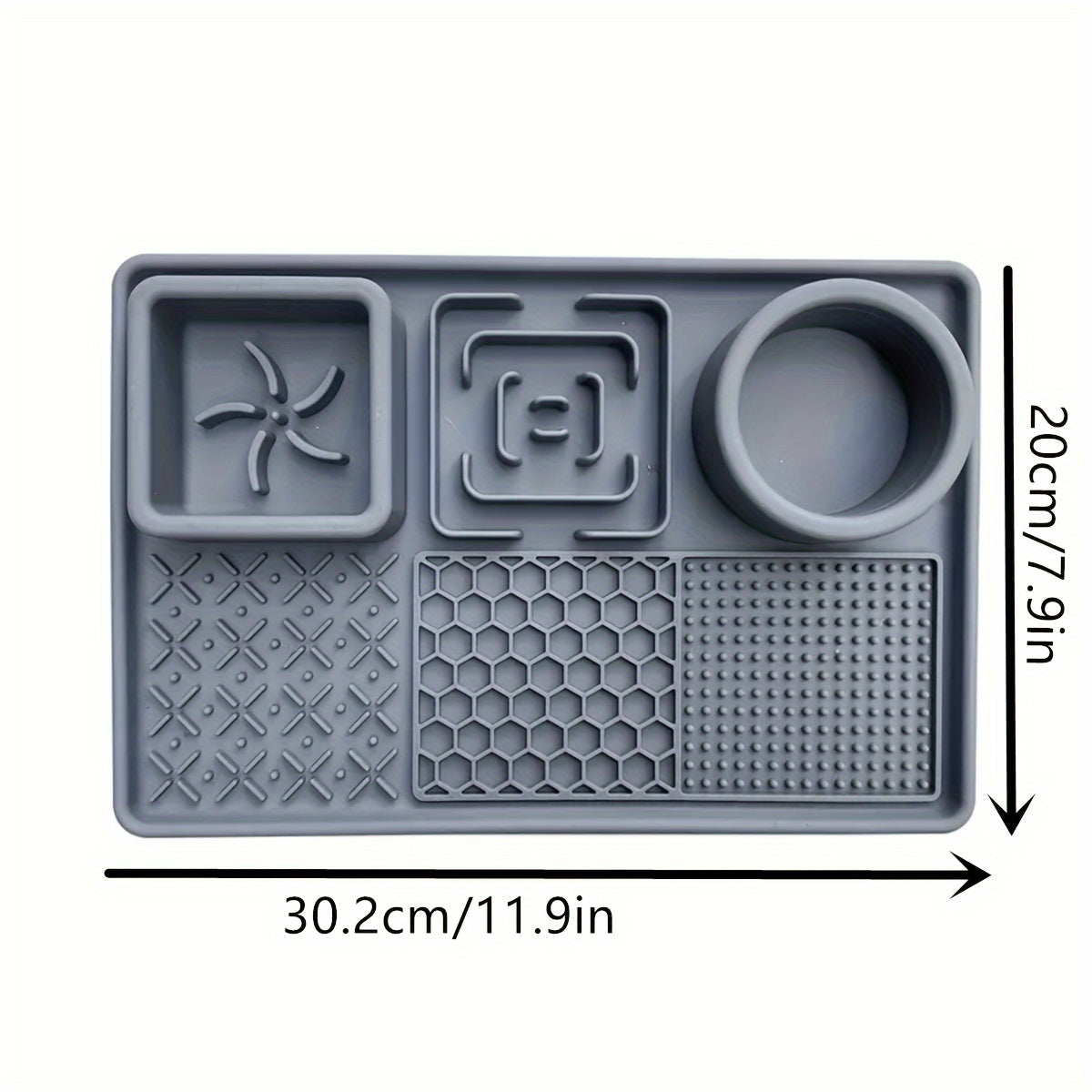 Silicone Feeding Mat for Dogs | with Slow Feeder Lick Mat with Water Bowl
