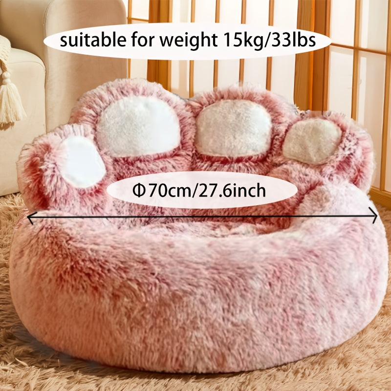 Bear Paw Plush Pet Bed - rarefrenchies