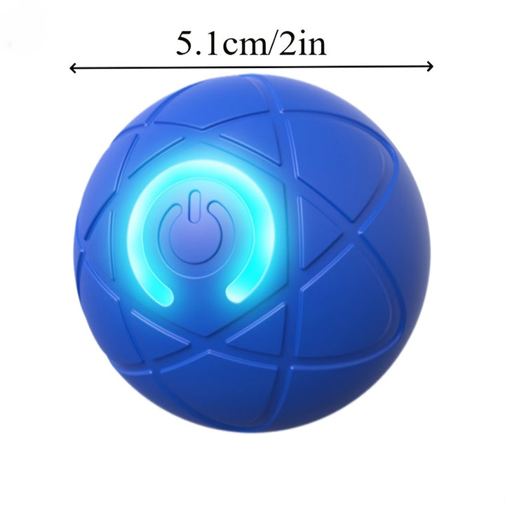 Smart Dog Toy Ball - Automatic Moving, USB Rechargeable, Geometric Pattern, Plastic