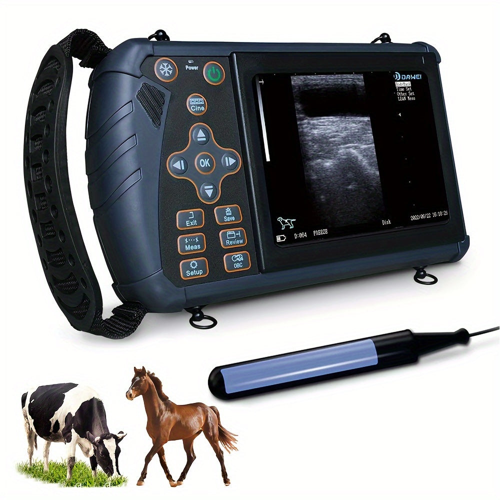 Portable Vet Ultrasound Machine For Pregnancy Veterinary Ultrasound Scanner With 3.5Mhz Convex Probe For Dog, Cat, Goat, Pig...
