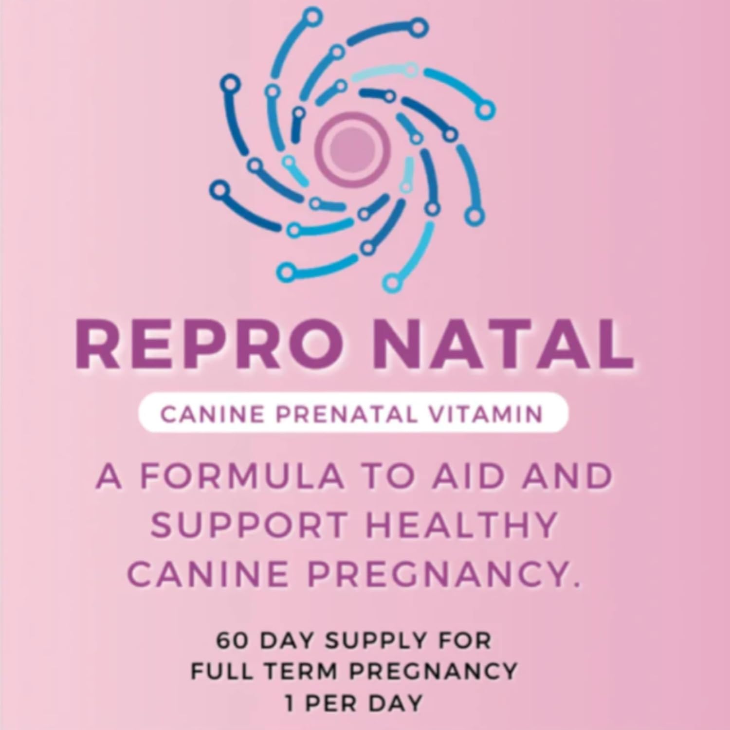 Canine Prenatal Multi-Vitamin Capsules - 60-Day Supply to Aid Full-Term Pregnancies and Promote Optimal Health for Expecting Dogs - ReproNatal™ Dog Supplement - rarefrenchies