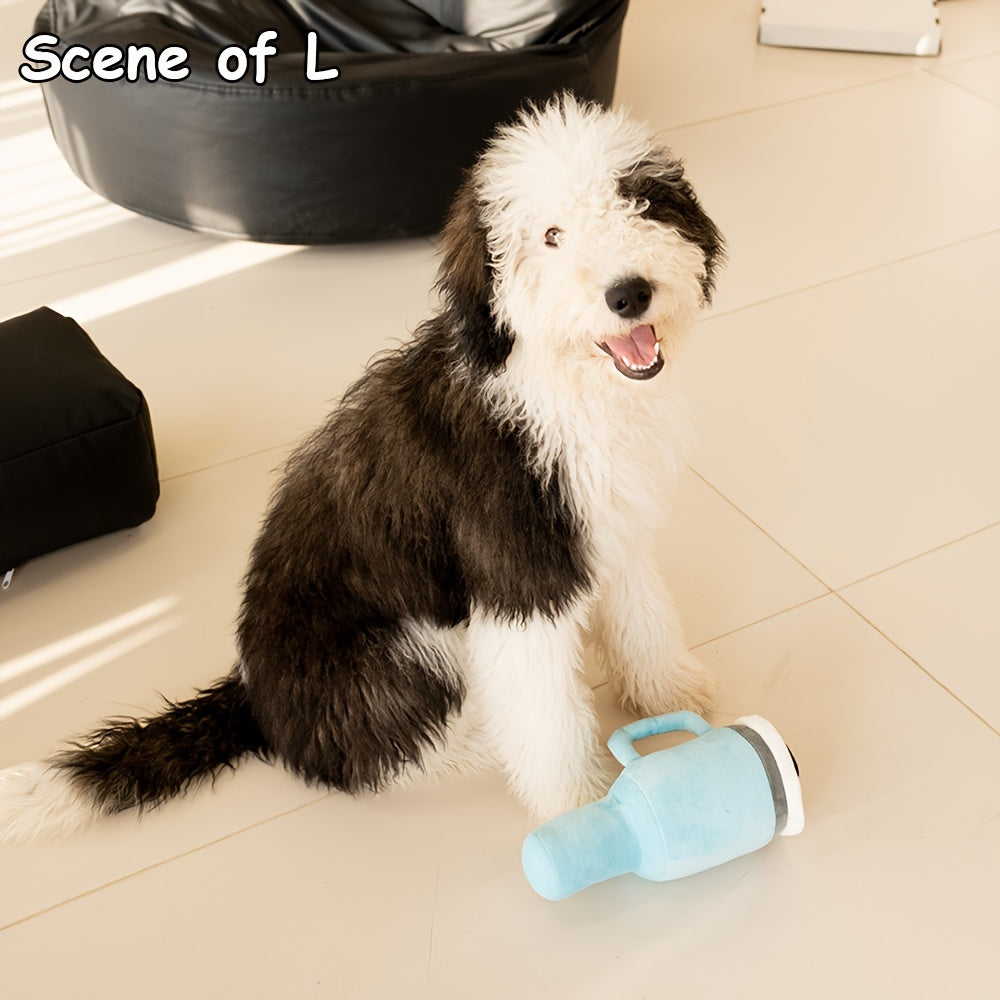 Tumbler Cup Funny Dog Toy - Plush Squeaky Crinkle Dog Toy