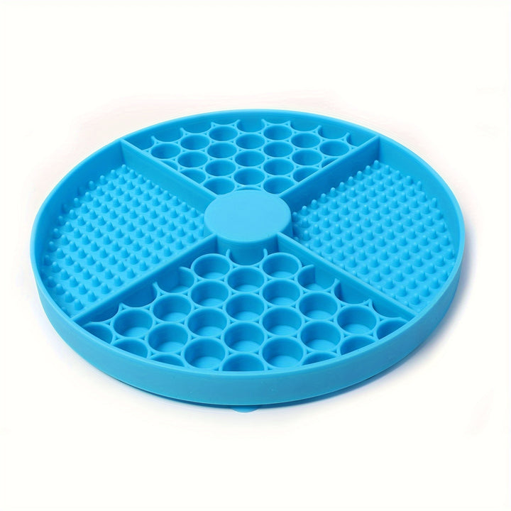 Round Dog Feeding Mat, Silicone Dog Licking Mat