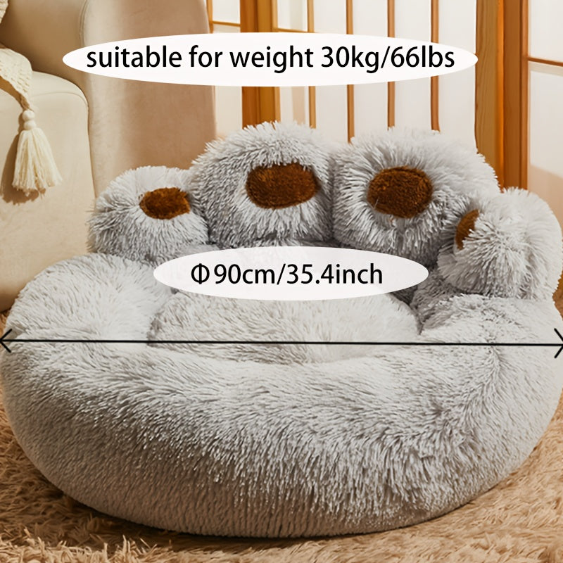 Bear Paw Plush Pet Bed - rarefrenchies