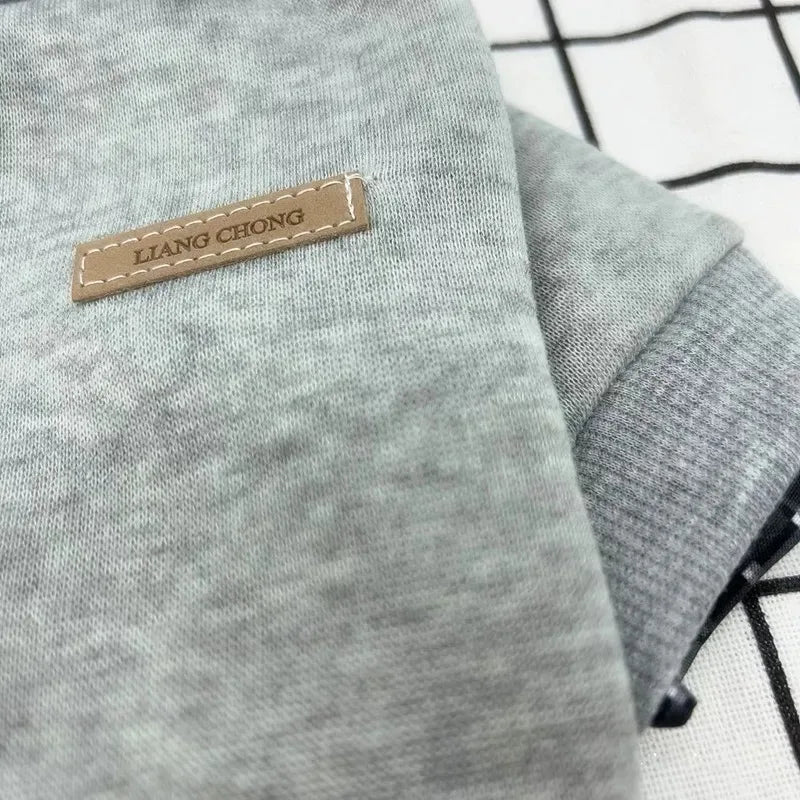 Pet Dog Clothes Warm Winter Shirt Collar Patchwork Hoodie Jacket for Small Dog Coat Bear Hoodie Pet Plaid Shirt Puppy Clothing