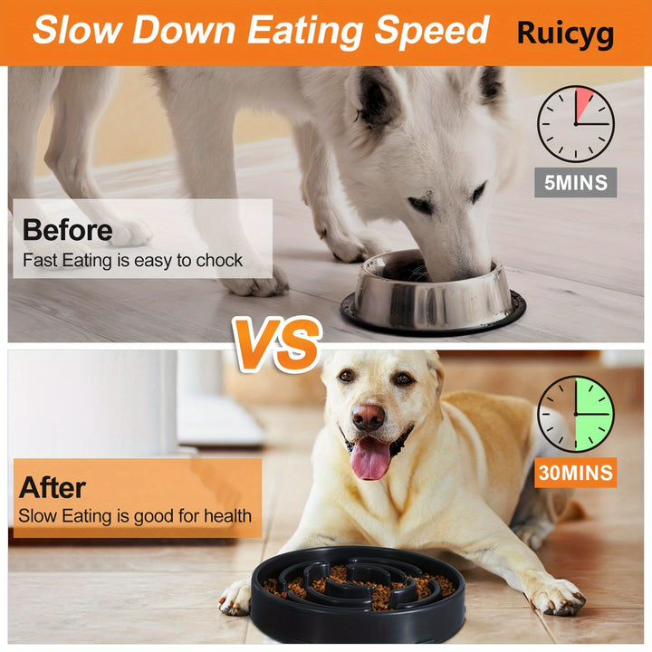 Ruicyg Interactive Dog Feeder - Slow Feed Puzzle Bowl for Healthy Eating