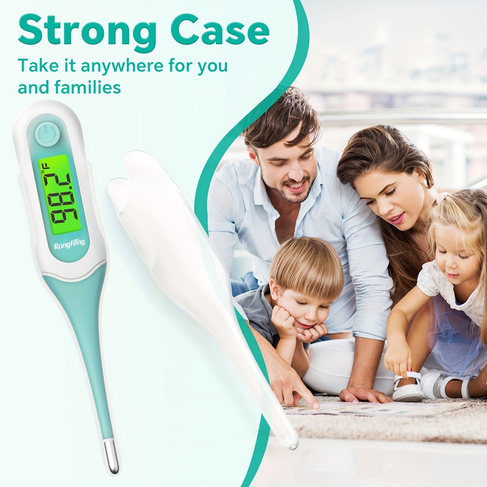 Digital Thermometer for Adults and Kids, Oral Thermometer for Baby Rectal and Underarm Thermometer for Fever Alarm Medical Thermometer