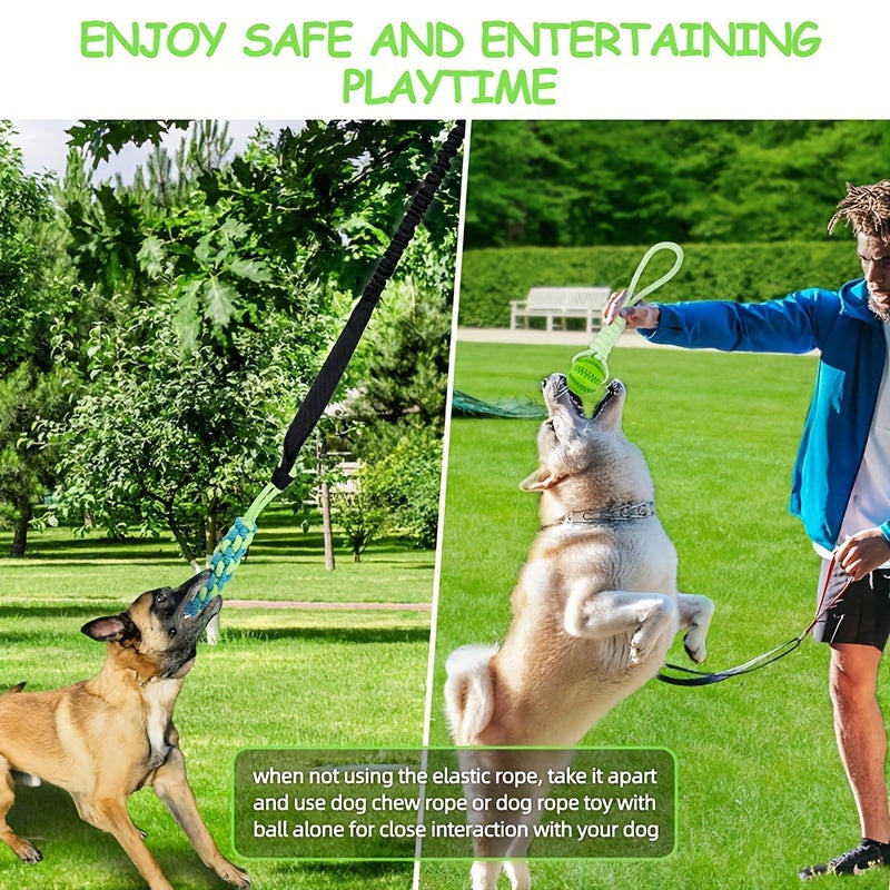 Dog Indoor/Outdoor Bungee Hanging Toy & Dog Potty For Indoor Or Porch