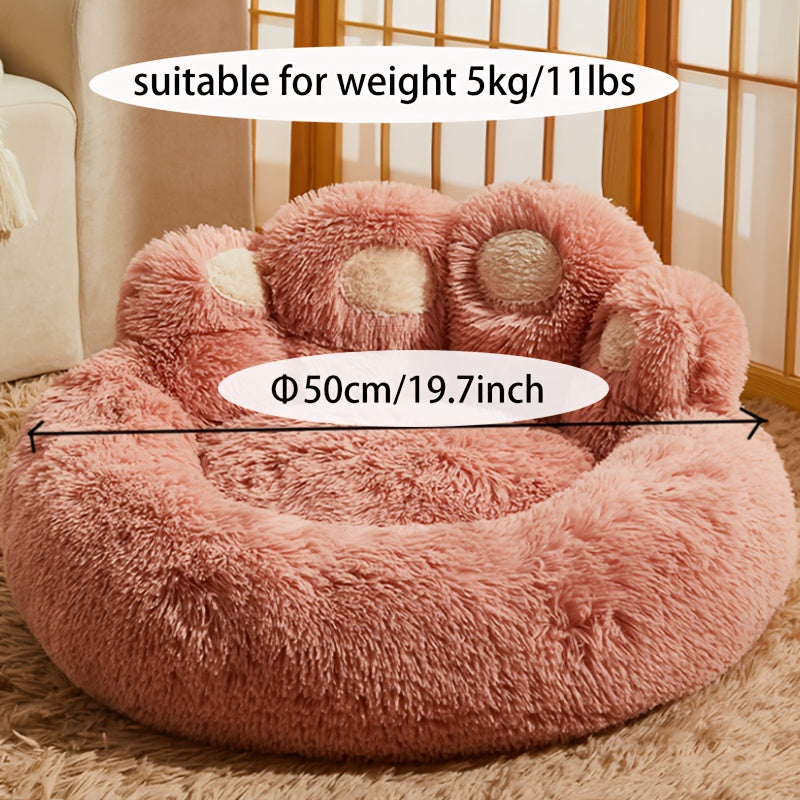 Bear Paw Plush Pet Bed - rarefrenchies