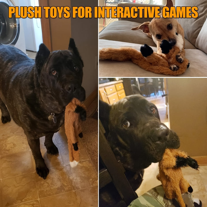 Dog Voice Toy Funny Simulation Animal No-Fill Dog Squeaky Toy Durable No-Fill Plush Squeaky Dog Chew Toy