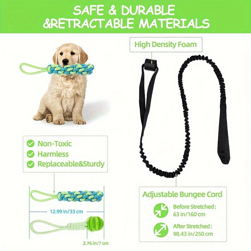 Dog Indoor/Outdoor Bungee Hanging Toy & Dog Potty For Indoor Or Porch