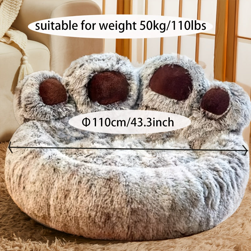 Bear Paw Plush Pet Bed - rarefrenchies