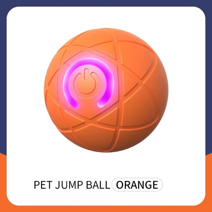 Smart Dog Toy Ball - Automatic Moving, USB Rechargeable, Geometric Pattern, Plastic