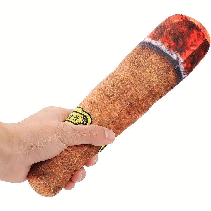 Cigar Pet Plush Toy - Interactive Squeak Toys for Dogs