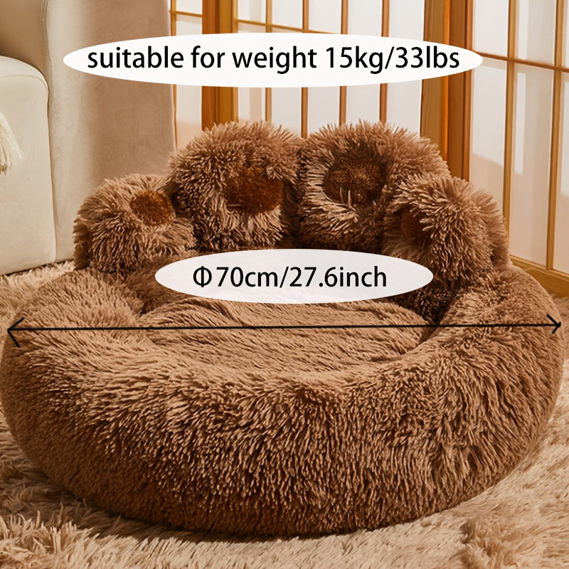 Bear Paw Plush Pet Bed - rarefrenchies