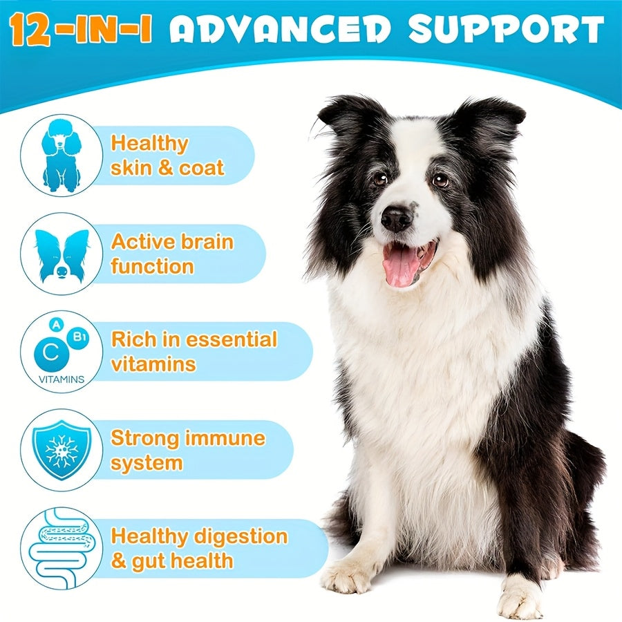 Dog Is Human Daily Multivitamin For Dogs | Beef Flavor 60 Tablets Coat Health + Immune Support Protects 5 Major Health Dimensions In One Can
