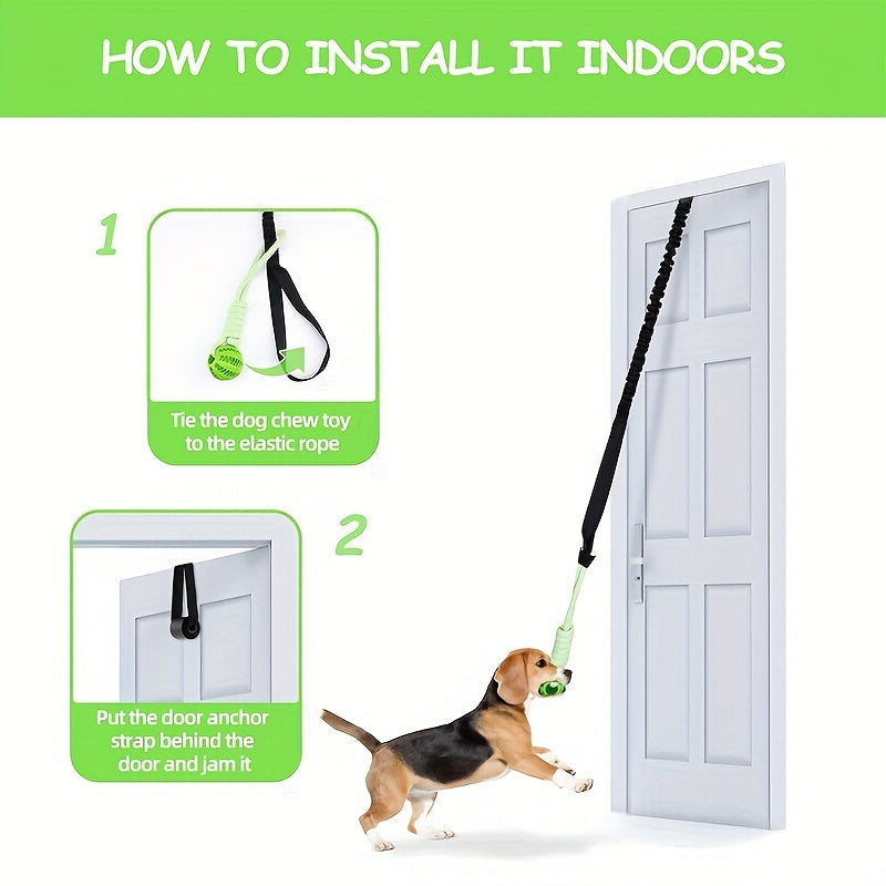 Dog Indoor/Outdoor Bungee Hanging Toy & Dog Potty For Indoor Or Porch