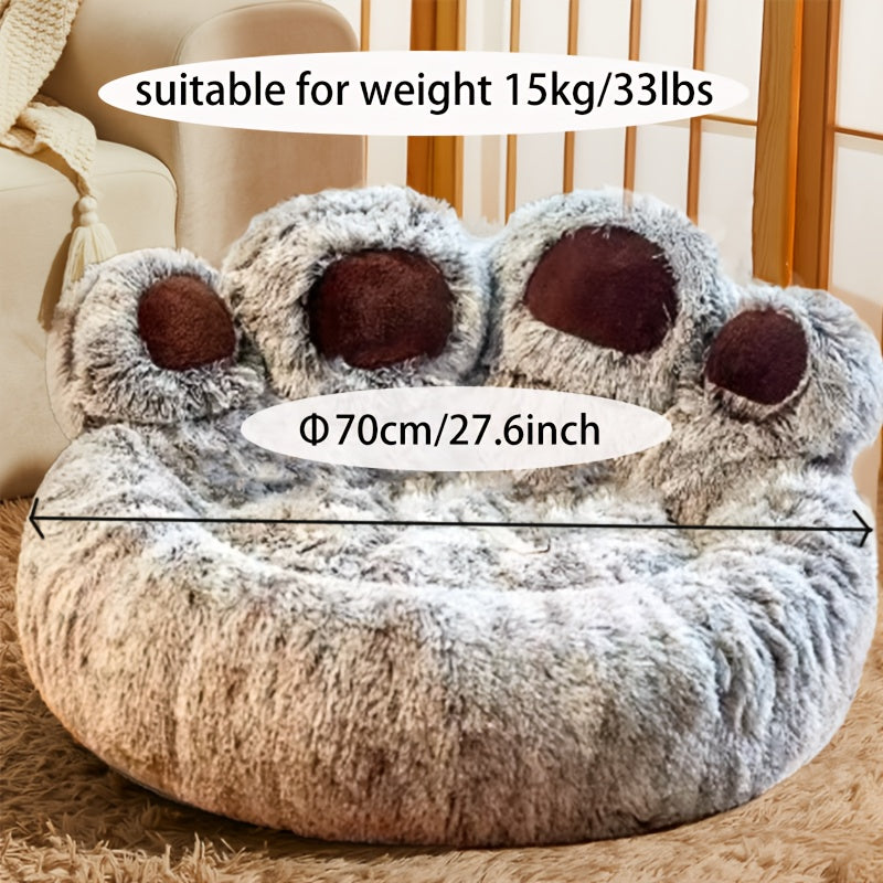 Bear Paw Plush Pet Bed - rarefrenchies