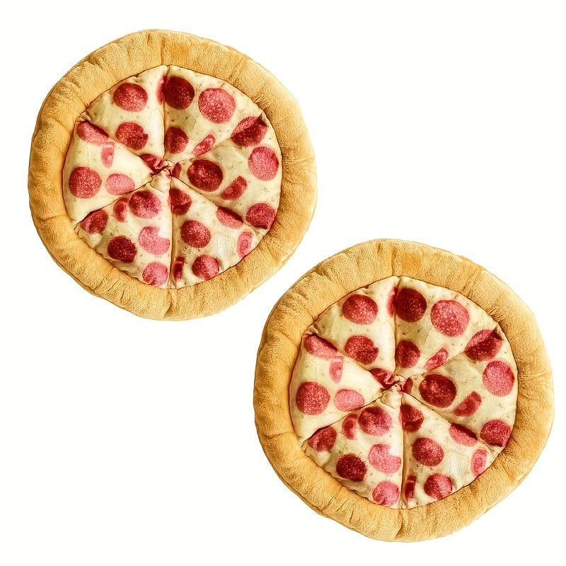 Plush Pepperoni Pizza Dog Toy - rarefrenchies 