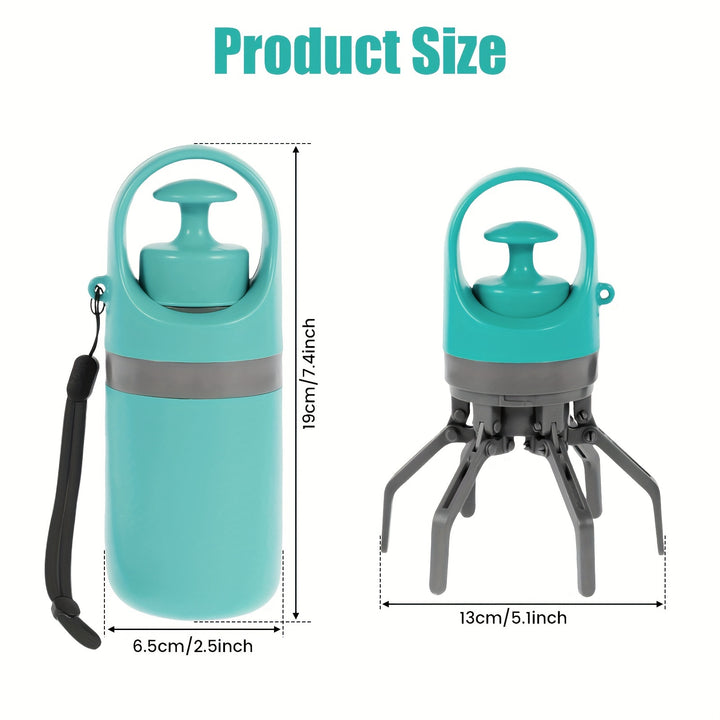 Claw Portable Dog Poop Scooper with Bag Dispenser - Durable Plastic, Includes Leak-Proof Bags - rarefrenchies 