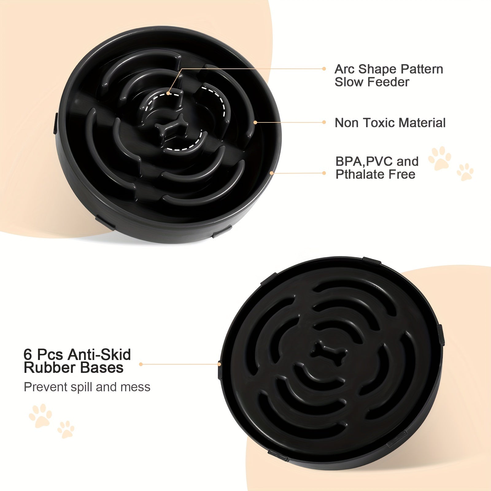 Ruicyg Interactive Dog Feeder - Slow Feed Puzzle Bowl for Healthy Eating - rarefrenchies 