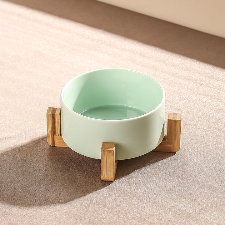 Elevated Pet Bowls with Stand, Ceramic Dog Bowl for Food & Water - rarefrenchies 