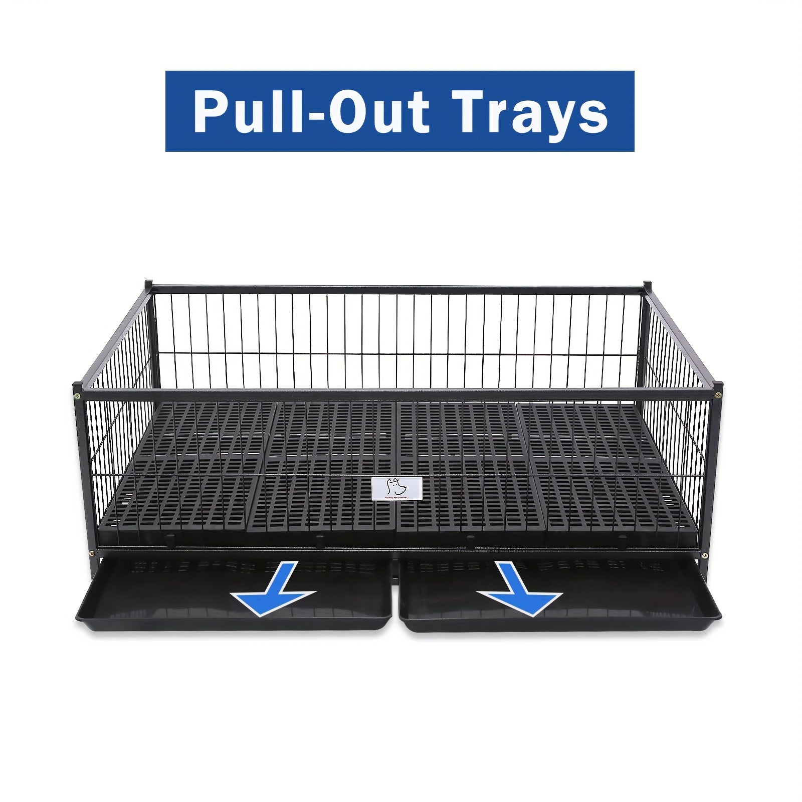 Stackable Puppy Whelping Box - 43 Inch With Wheels, Floor Grid & Tray - For Dog Breeders - Suitable for Birthing & Nesting - rarefrenchies 