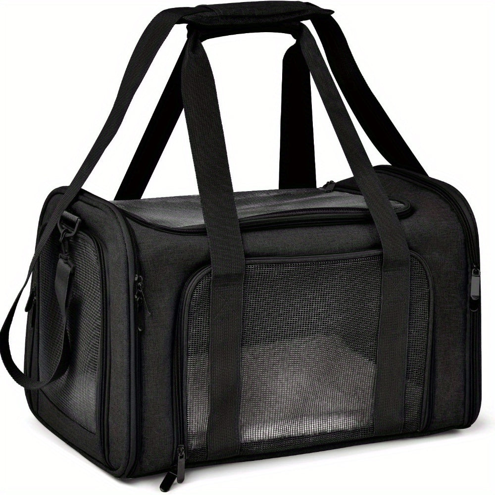 25Lbs Large Soft Sided Cat and Pet Carrier - Collapsible, Waterproof, Travel-Friendly, and Spacious Carrier for Cats and Puppies - rarefrenchies 