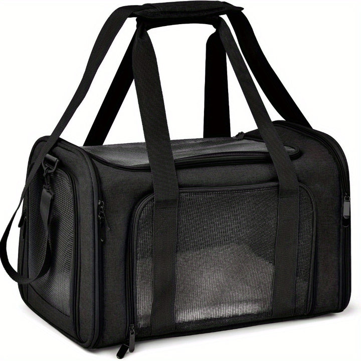 25Lbs Large Soft Sided Cat and Pet Carrier - Collapsible, Waterproof, Travel-Friendly, and Spacious Carrier for Cats and Puppies - rarefrenchies 