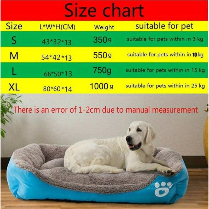 Paw Printed Pet Bed - rarefrenchies 