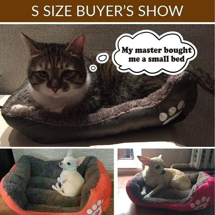 Paw Printed Pet Bed - rarefrenchies 