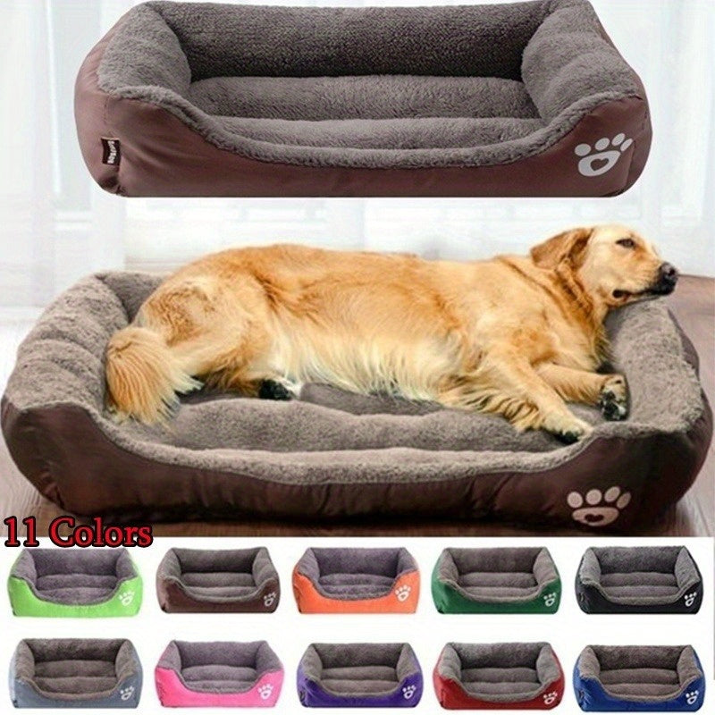 Paw Printed Pet Bed - rarefrenchies 
