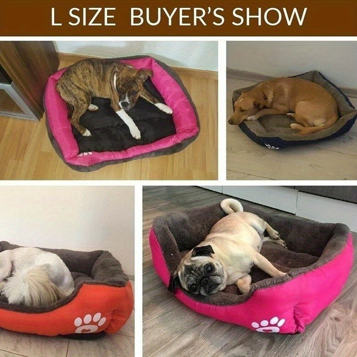 Paw Printed Pet Bed - rarefrenchies 