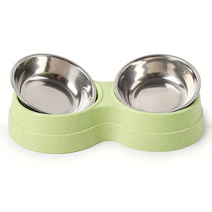 Stainless Steel Double Pet Bowls For Dogs And Cats - rarefrenchies 