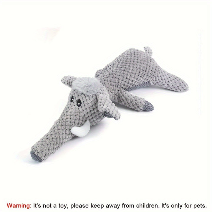 Set of 1 Or 3 Large Dog Toys That Are Durable And Squeaky, Featuring Plush Designs of a Lion, Wolf, And Elephant. - rarefrenchies 