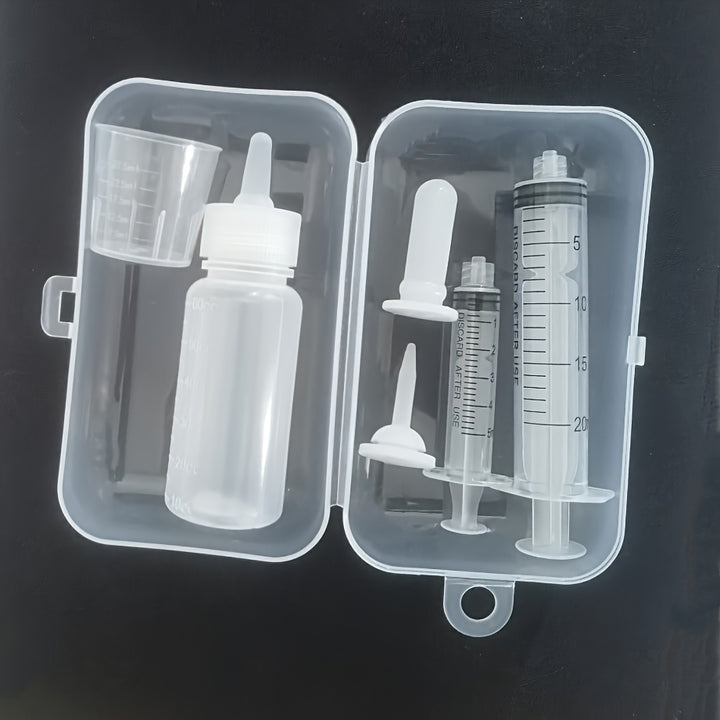 Puppy & Kitten Nursing Kit - Soft Silicone Pet Feeding Bottle & Syringes with Measurement Markings - rarefrenchies 