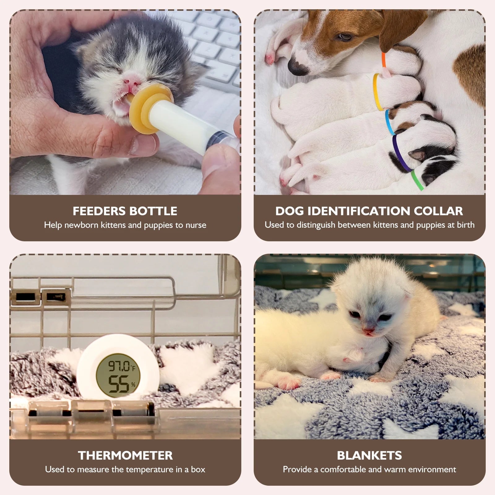 Large Incubator Puppy Bed with Heating & Electric Blanket, Transparent